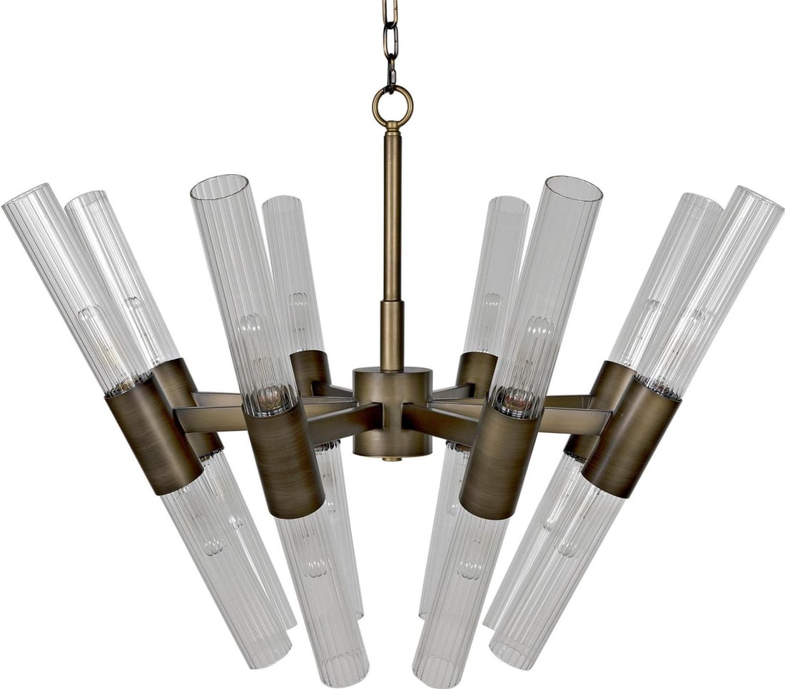 Moira Brass Bowl Chandelier by Noir Regency Style Lighting (1 of 5)