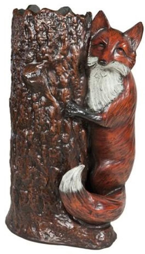 Charming Lodge Style Sly Fox Umbrella Holder in Brick Red: Charming Lodge Style Sly Fox Umbrella Holder in Brick Red This item is made at time of order. Please allow 42 to 70 days for production. Enhance your entryway with this enchanting Sly Fox Umbrella Hol