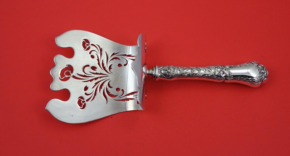 Gorham Poppy Sterling Silver Asparagus Server Pierced 9 1/8" (1 of 2)