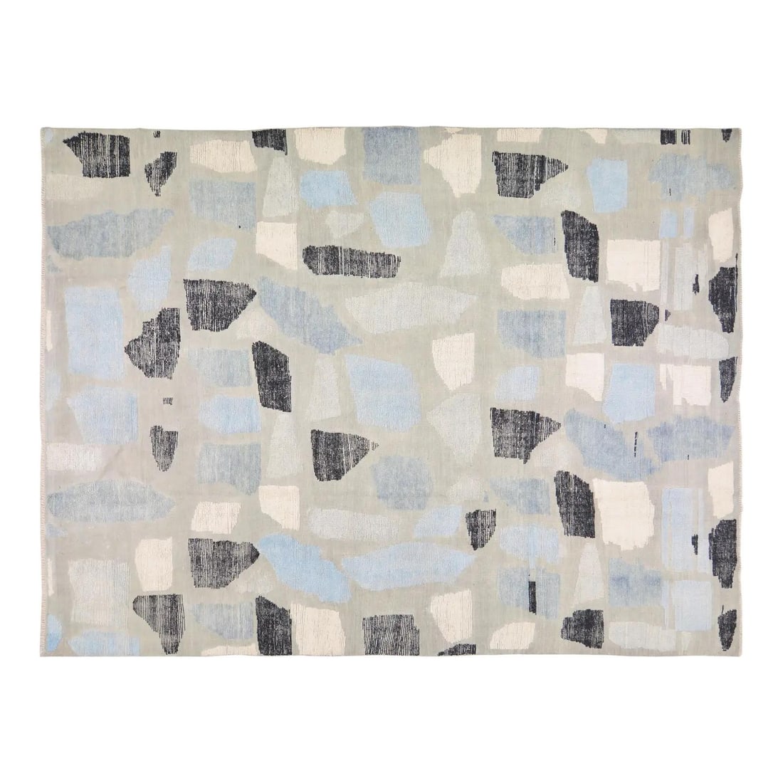 Gray Wool Rug Hand Knotted Moroccan Style 9'x12': Gray Wool Rug Hand Knotted Moroccan Style 9'x12' This Moroccan hand-knotted wool rug is crafted using traditional techniques, combining timeless artistry with a modern design sensibility. The rug feat