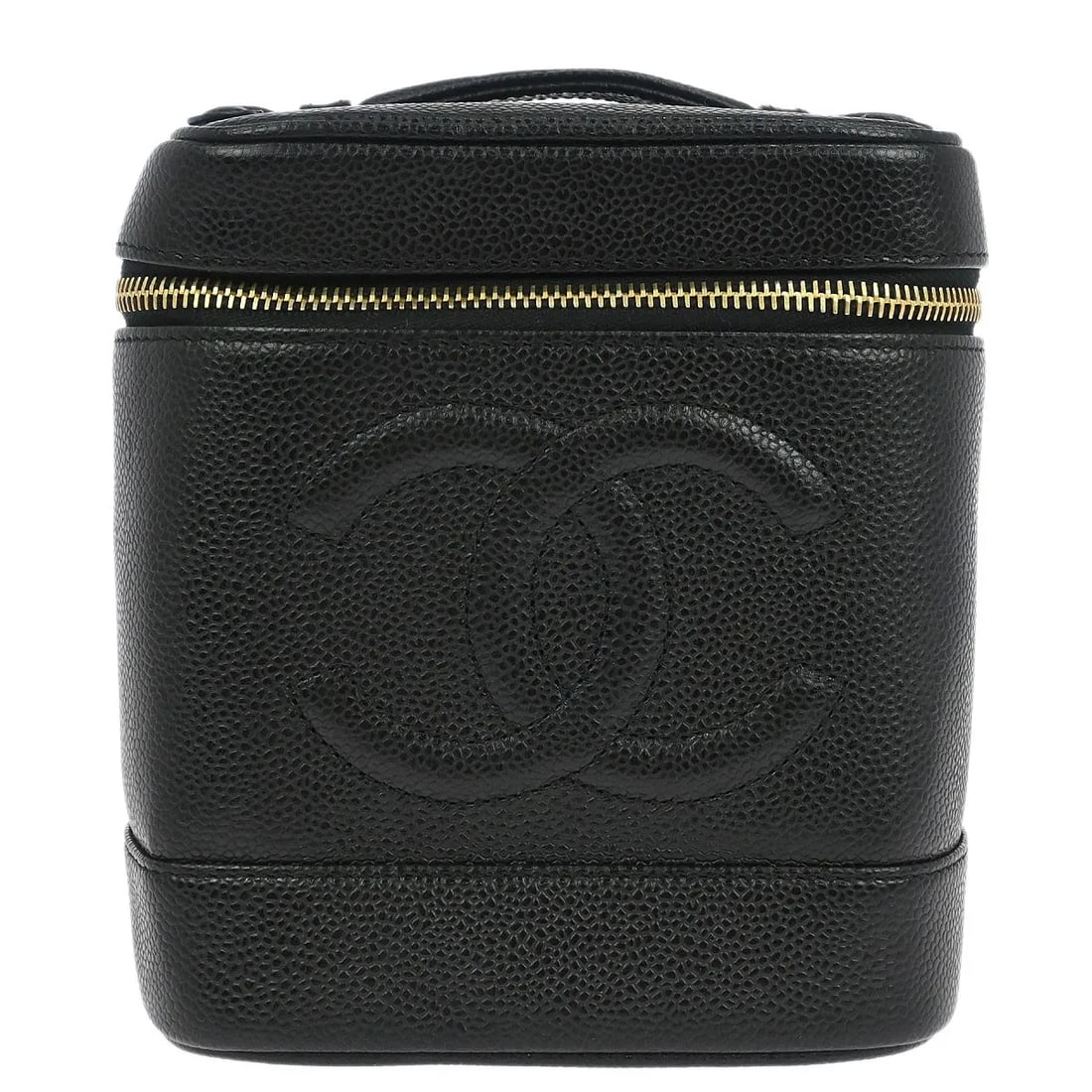 Chanel Black Leather Vintage Timeless Women's Cosmetic Case (1 of 10)