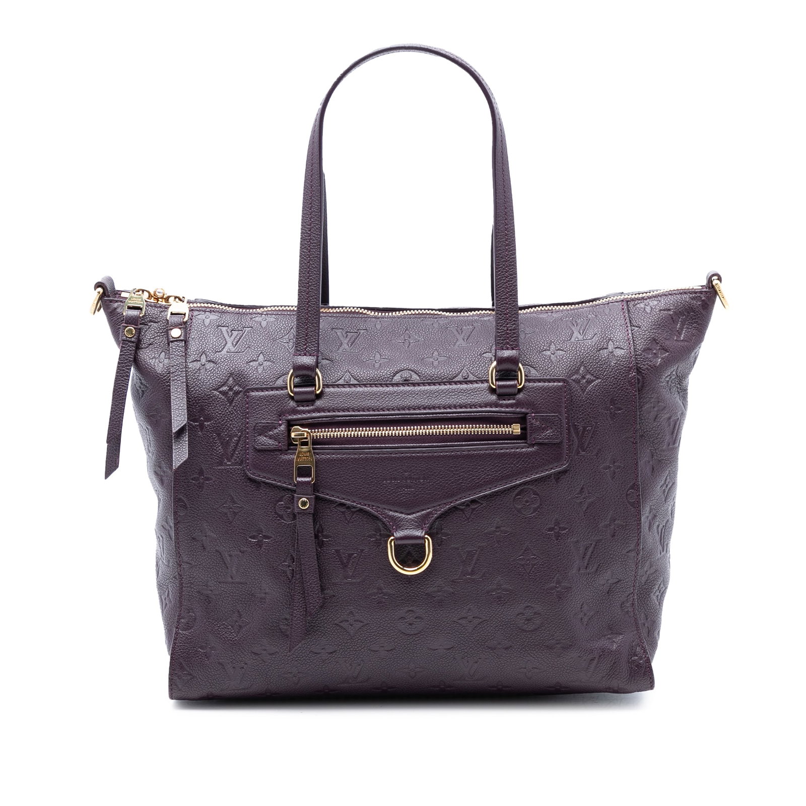 Louis Vuitton Lumineuse PM Monogram Empreinte Purple Leather Handbag: Louis Vuitton Lumineuse PM Monogram Empreinte Purple Leather Handbag The Louis Vuitton Monogram Empreinte Lumineuse PM is crafted from monogram embossed leather in a purple hue. This bag features flat