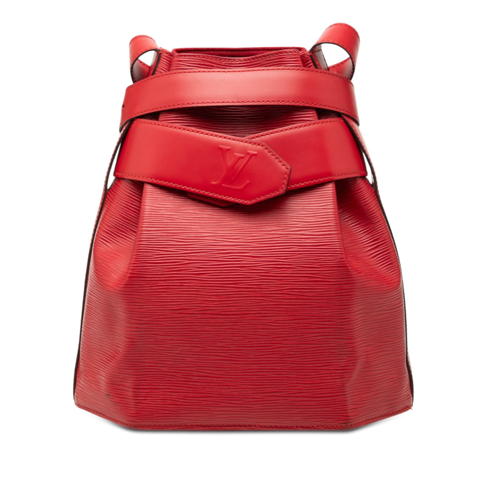 Louis Vuitton Epi leather shoulder bag Sac D Epaule: Louis Vuitton Epi leather shoulder bag Sac D Epaule This Louis Vuitton Epi Sac D Epaule bag features a distinctive epi leather body in red, complemented by an adjustable shoulder strap and an open top