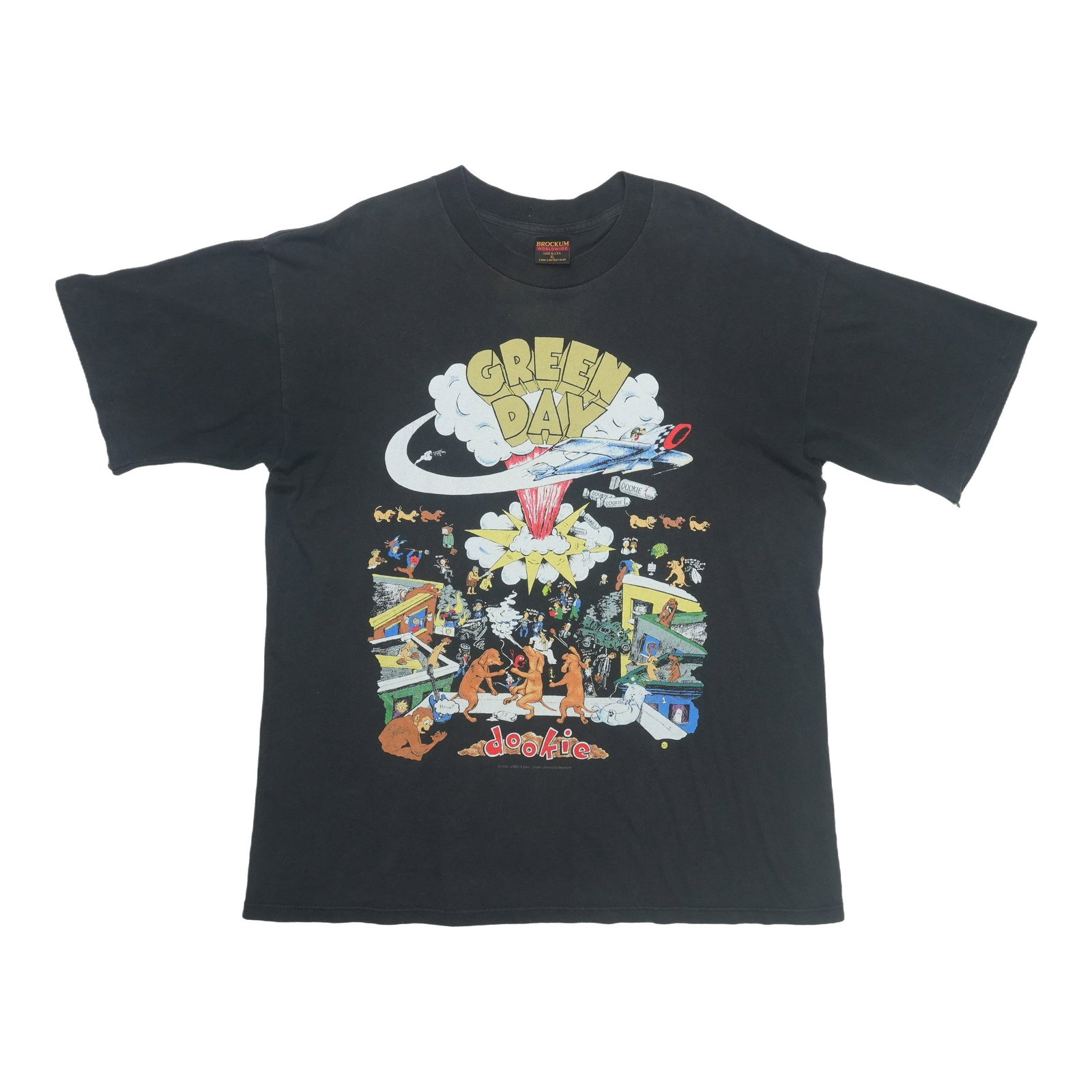 Vintage 1994 Green Day tour tee Dookie black XL cotton (1 of 5)