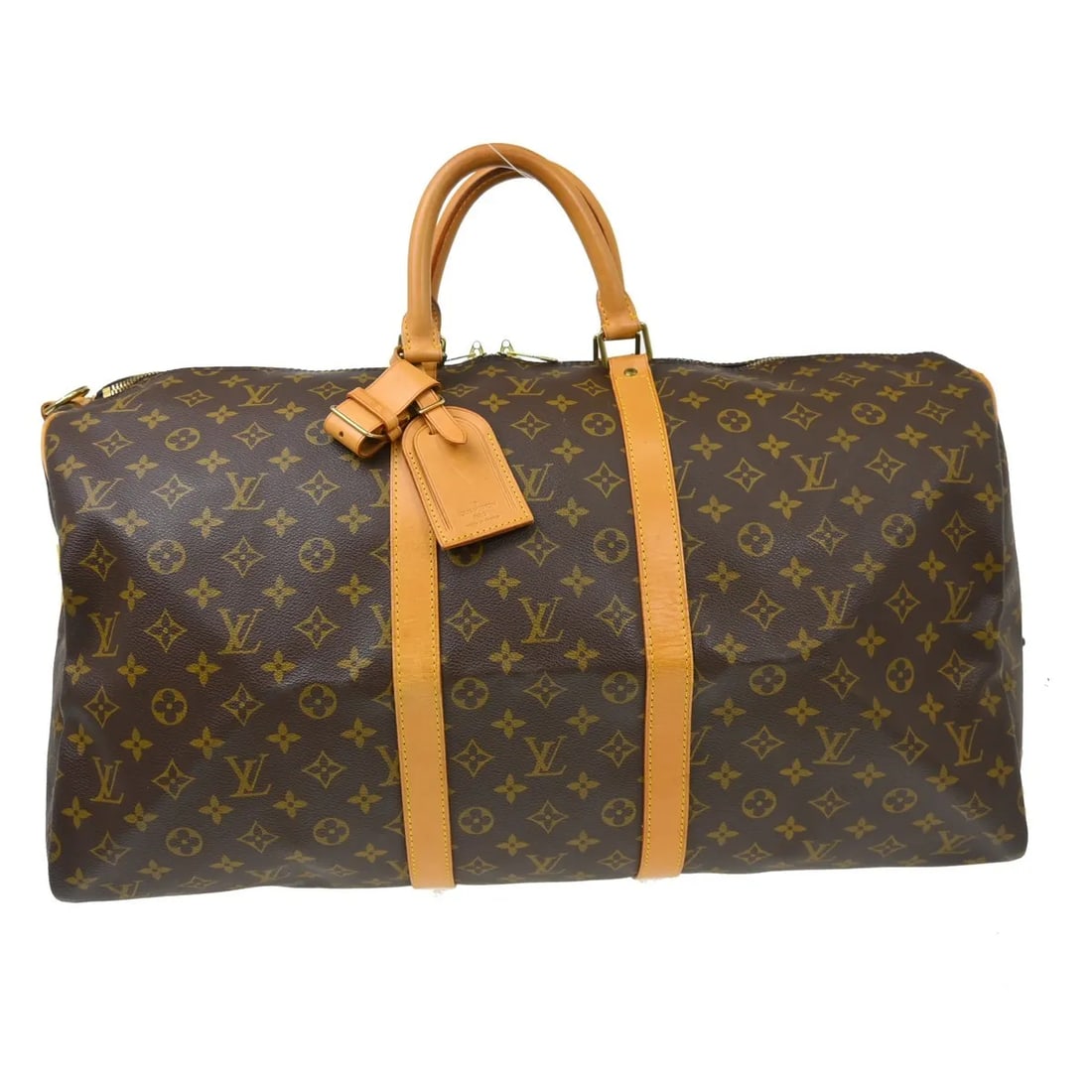 Louis Vuitton Keepall Bandouliere travel bag monogram canvas: Louis Vuitton Keepall Bandouliere travel bag monogram canvas Louis Vuitton Keepall Bandouliere in brown monogram canvas. This unisex bag is made in France and remains in good condition with visible we