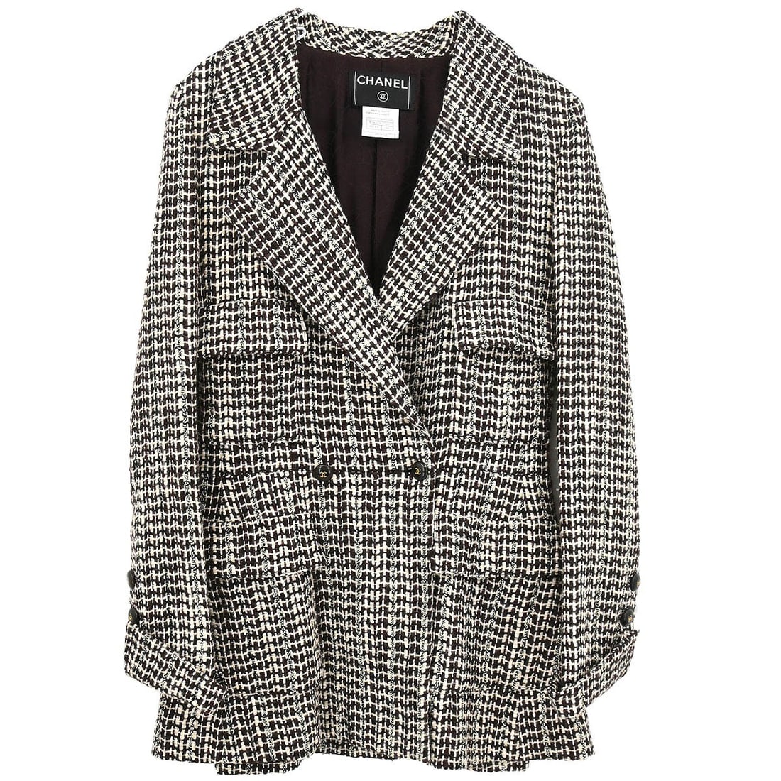 Brown Long Jacket Size 38 CHANEL 01A Double Breasted (1 of 12)