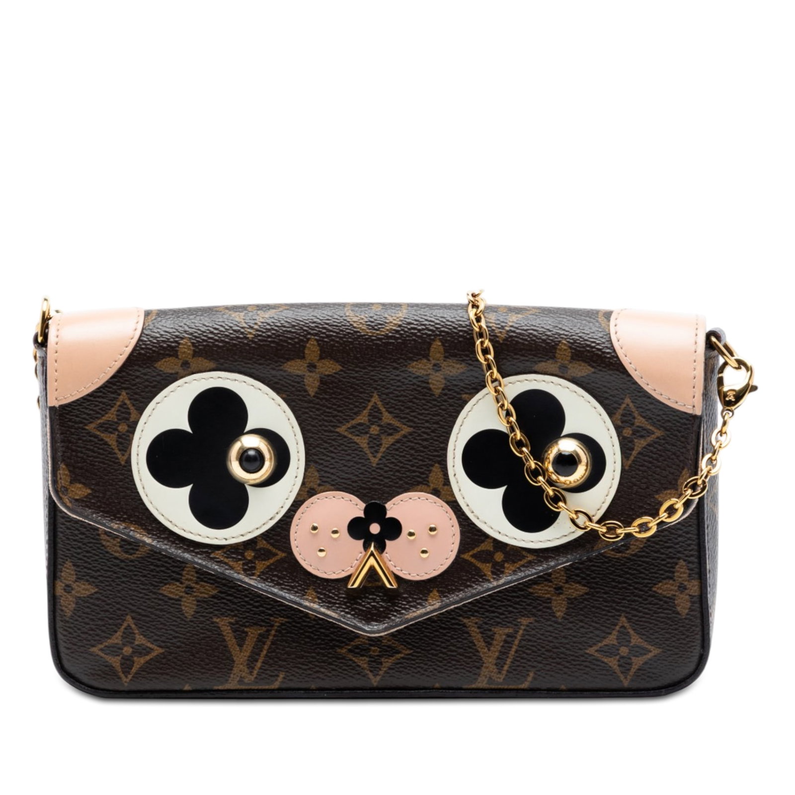 Louis Vuitton Felicie Valentine Dog Monogram Canvas Crossbody Bag (1 of 8)