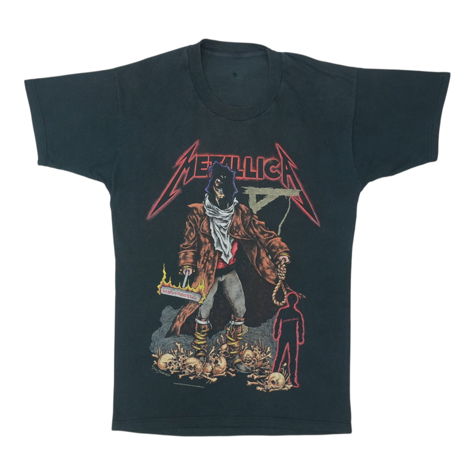 Vintage 1992 Metallica Black Cotton Unforgiven Band Shirt (1 of 6)