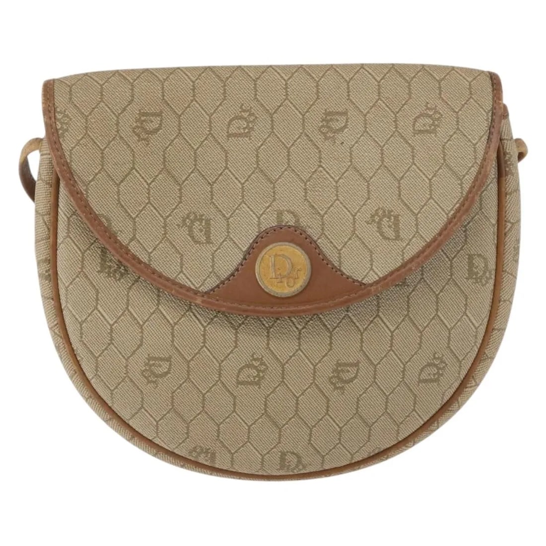 Christian Dior Vintage Honeycomb Flap Crossbody Bag Canvas Leather Beige: Christian Dior Vintage Honeycomb Flap Crossbody Bag Canvas Leather Beige This Christian Dior vintage Honeycomb Flap Crossbody Bag features a beige canvas exterior with leather accents. Designed for wo