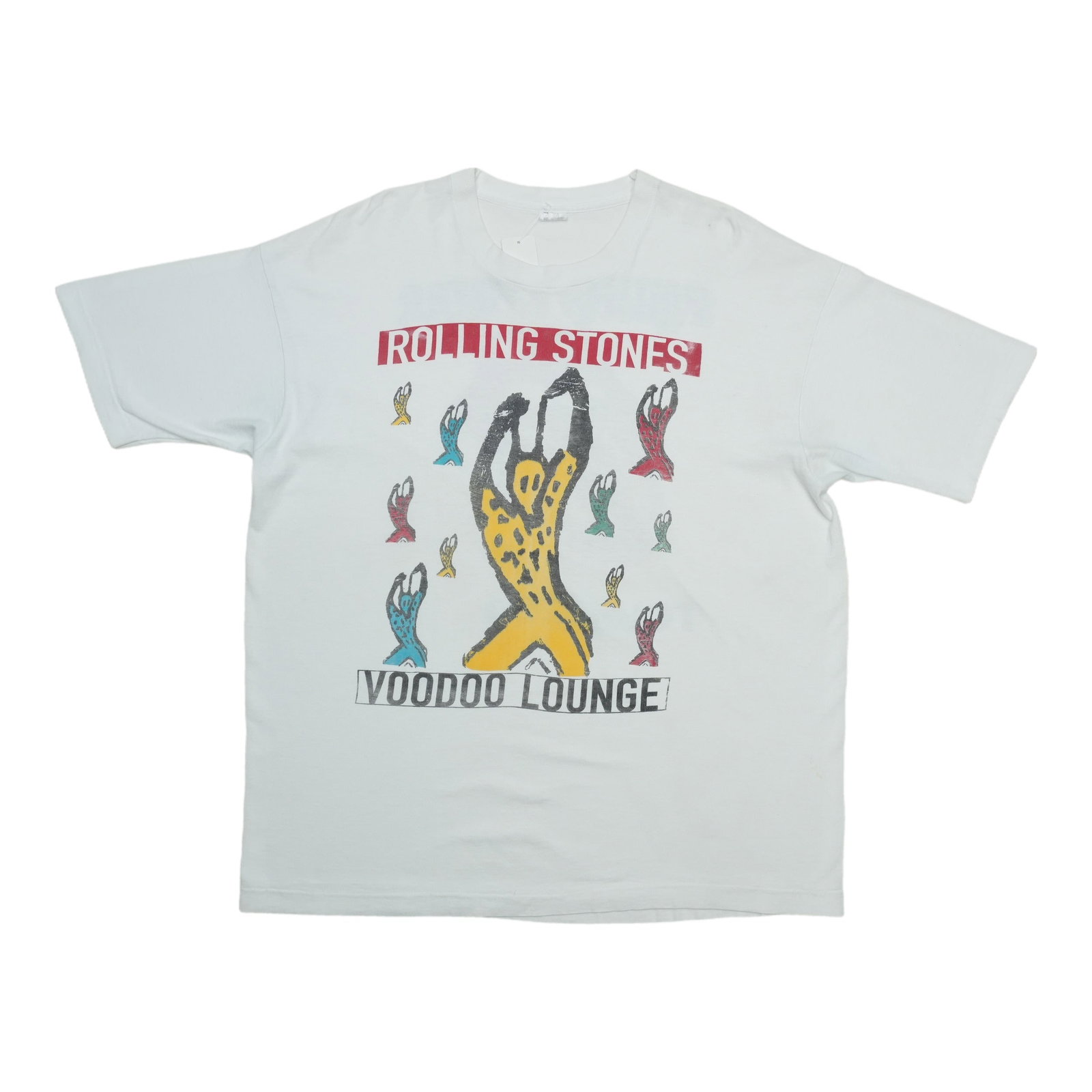 1994 Rolling Stones concert tee 100% cotton white: 1994 Rolling Stones concert tee 100% cotton white This is an original vintage 1994 Rolling Stones Voodoo Lounge Tour shirt. The shirt is made from 100% cotton and comes in white. It features measureme