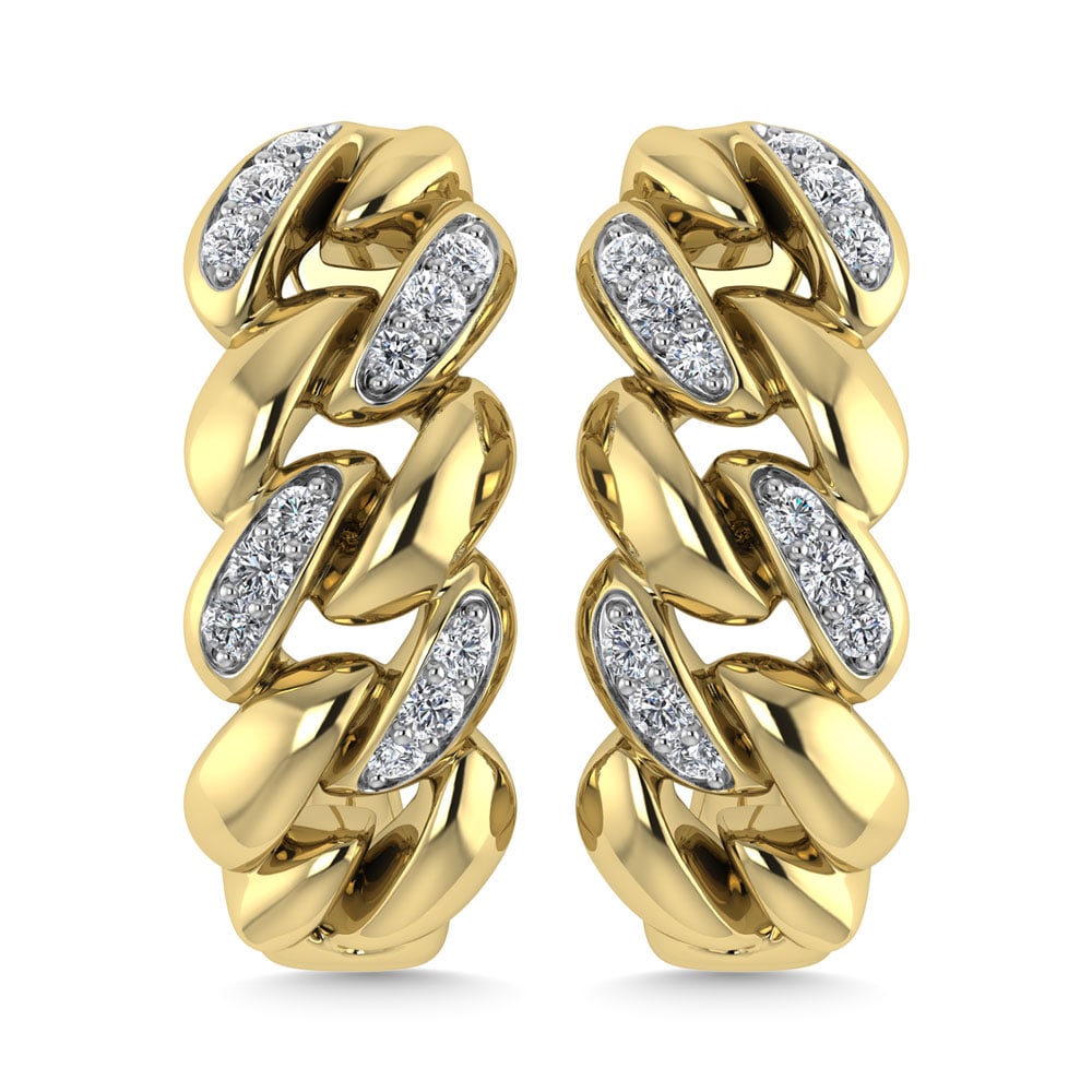 Diamond 1/10 Ct.Tw. J Earrings in 10K Yellow Gold: Diamond 1/10 Ct.Tw. J Earrings in 10K Yellow Gold 10k Yellow Gold Stone Color: G-h Stone Clarity: I1 This item may take 2-5 weeks for shipping. PLEASE NOTE: Framed, Large, or heavy items do not have s