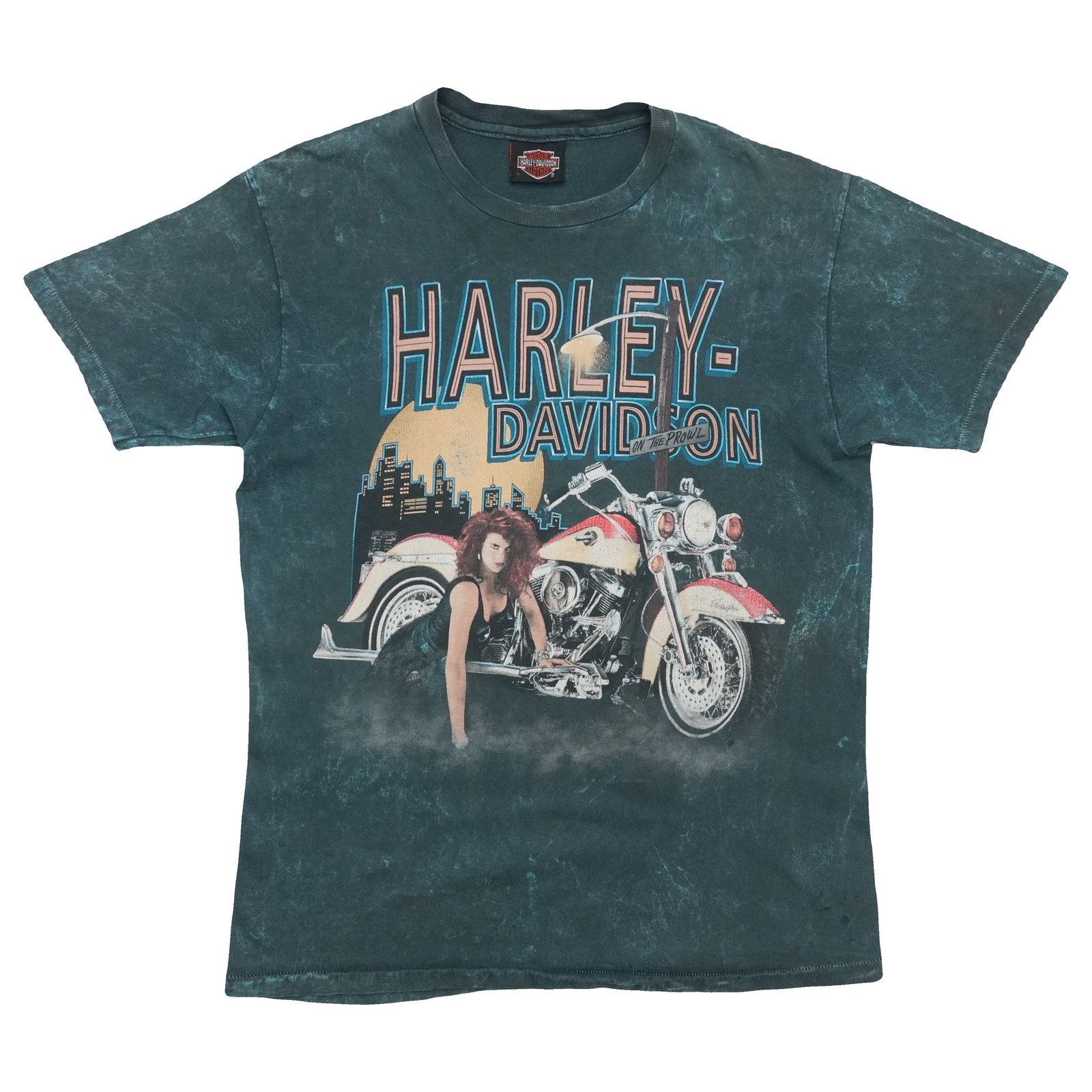 Vintage 1992 Monroeville Ohio Harley Davidson Black Cotton T Shirt: Vintage 1992 Monroeville Ohio Harley Davidson Black Cotton T Shirt This is an original vintage 1992 Harley Davidson Monroeville Ohio shirt featuring both front and back graphics. The shirt is made fro