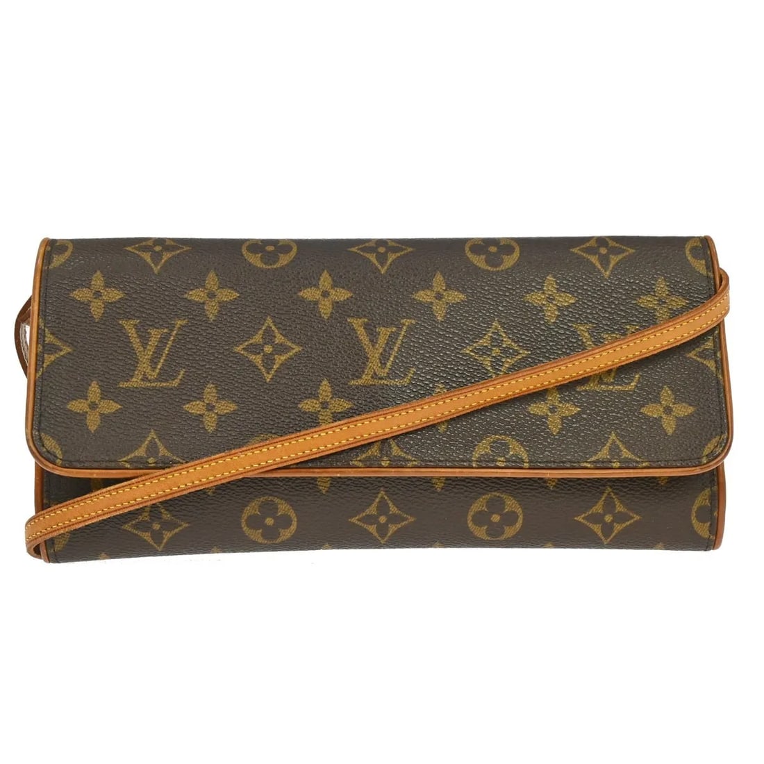 Louis Vuitton Twin Brown Canvas Handbag: Louis Vuitton Twin Brown Canvas Handbag This Louis Vuitton Twin Handbag features the iconic Monogram canvas and is designed for women. The bag is crafted in brown canvas and was made in France. It is 