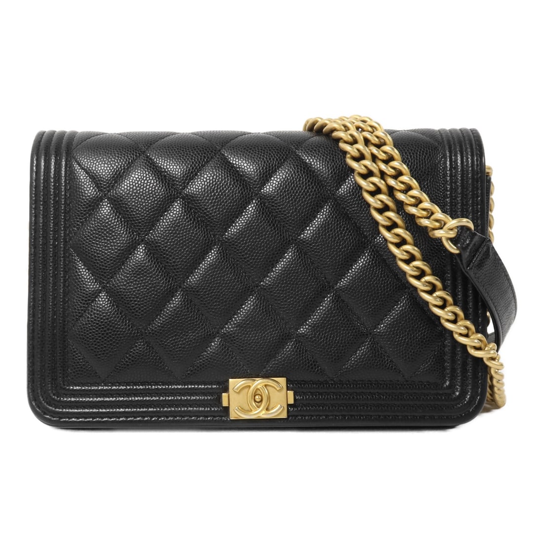 CHANEL Boy Wallet On Chain Black Calfskin Shoulder Bag AP1117 (1 of 15)