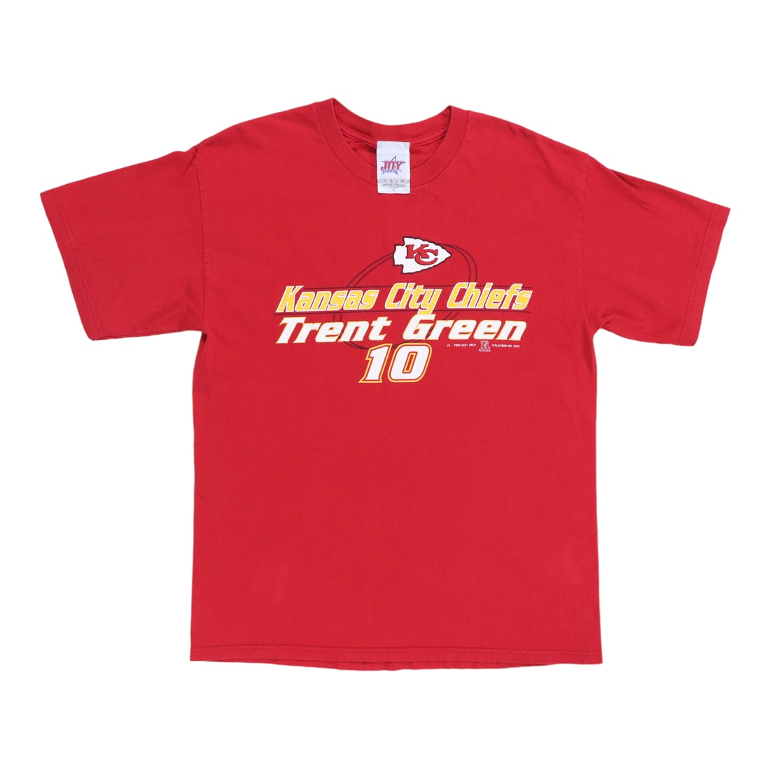 Vintage 2001 Trent Green Kansas City Chiefs Red Cotton T-Shirt (1 of 5)