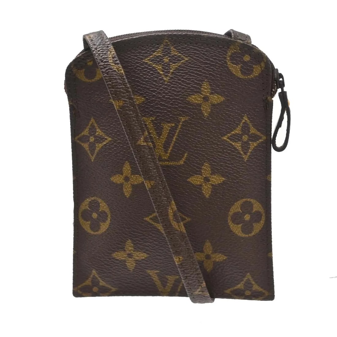 Louis Vuitton Pochette Secret Brown Monogram Canvas Pouch: Louis Vuitton Pochette Secret Brown Monogram Canvas Pouch Louis Vuitton Pochette Secret in brown monogram canvas. This compact accessory is made in France and is presented in good condition, with canv