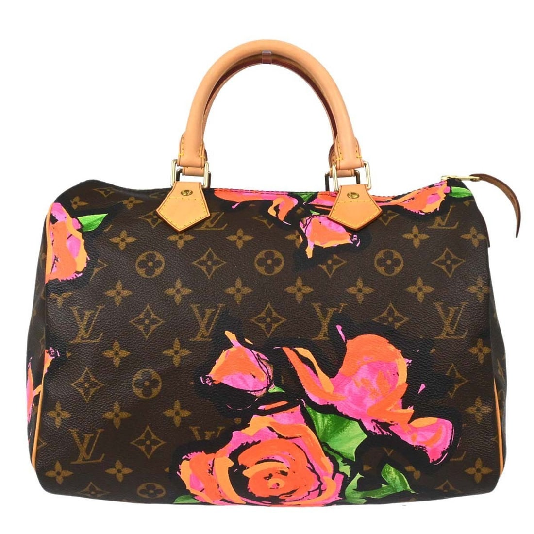 Louis Vuitton Speedy 30 Monogram Rose Pink Hand Bag M48610: Louis Vuitton Speedy 30 Monogram Rose Pink Hand Bag M48610 Louis Vuitton Speedy 30 handbag in Monogram Rose canvas with leather trim and a zip closure. This women's medium handbag features the Monogra