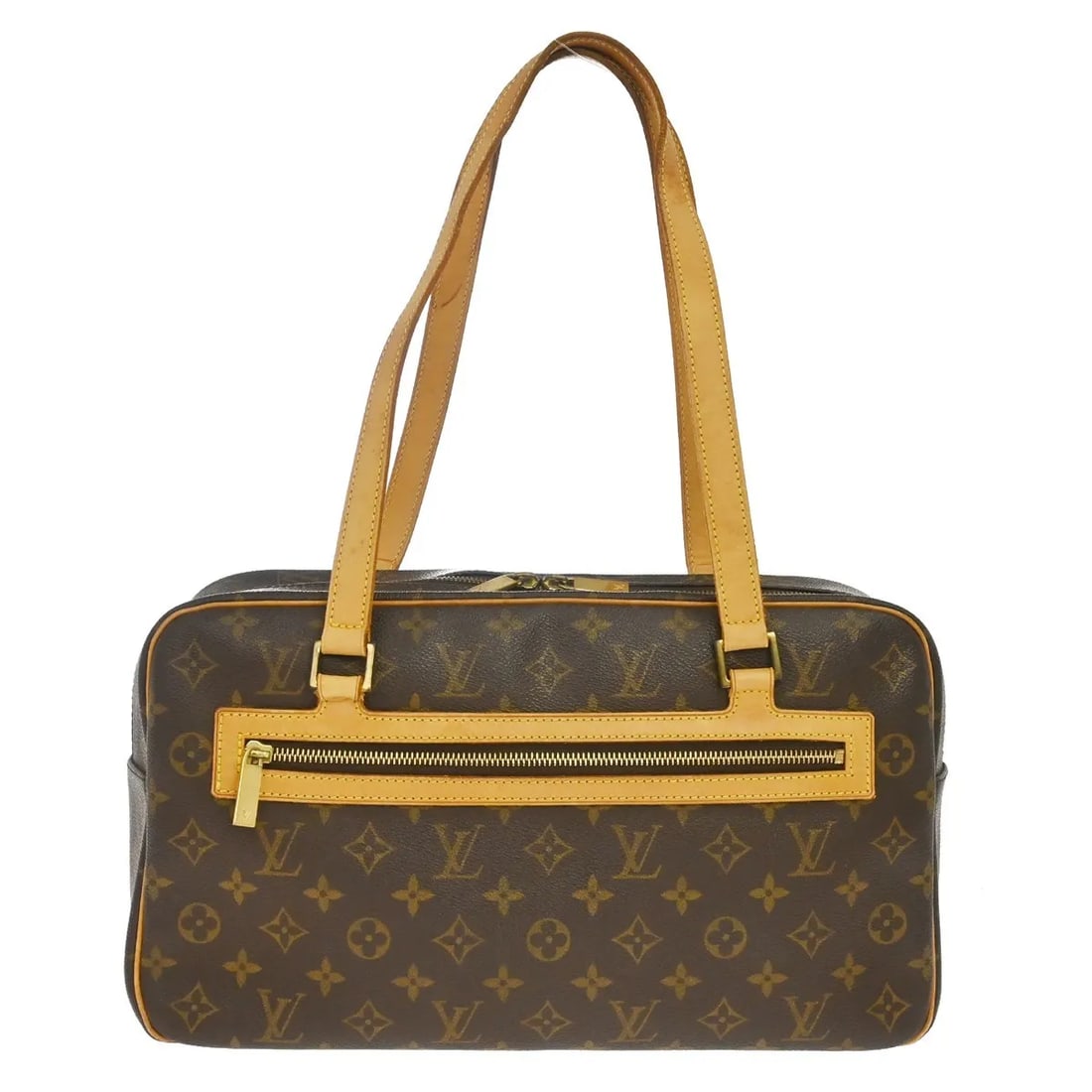 Louis Vuitton Cite Brown Canvas Shoulder Bag: Louis Vuitton Cite Brown Canvas Shoulder Bag Louis Vuitton Cite handbag in brown monogram canvas. This women's bag is made in France and remains in good condition with visible wear. The exterior leath