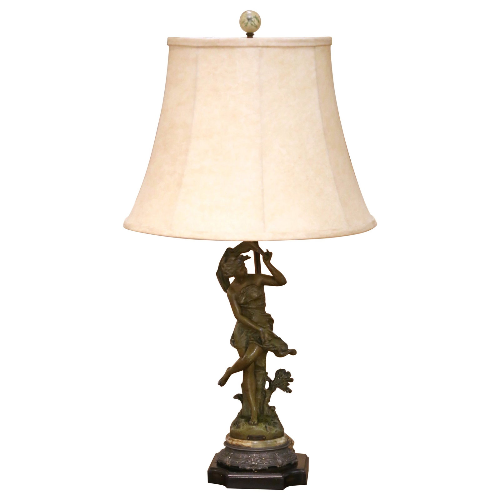 Belle Epoque French Spelter Lamp Coup de Soleil Signed by Ferrand (1 of 13)