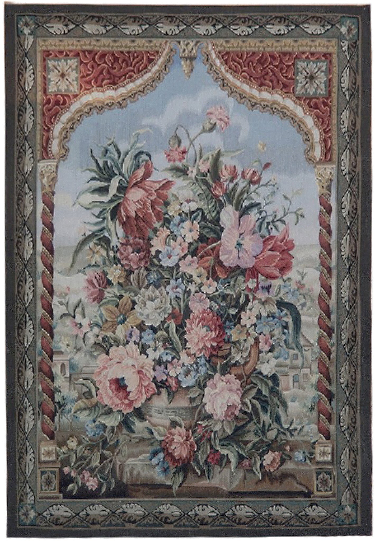 Handmade Persian Wool Silk Tapestry Rug 4 x 5.5: Handmade Persian Wool Silk Tapestry Rug 4 x 5.5 Free continental US Shipping This handmade rug is expertly hand-knotted in Iran using premium wool and silk. It features a traditional Persian design wi