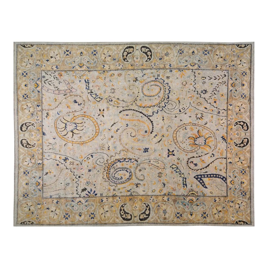 Pakistani Oushak Organic Wool Hand Knotted Area Rug 10'13 x 13'5 (1 of 6)