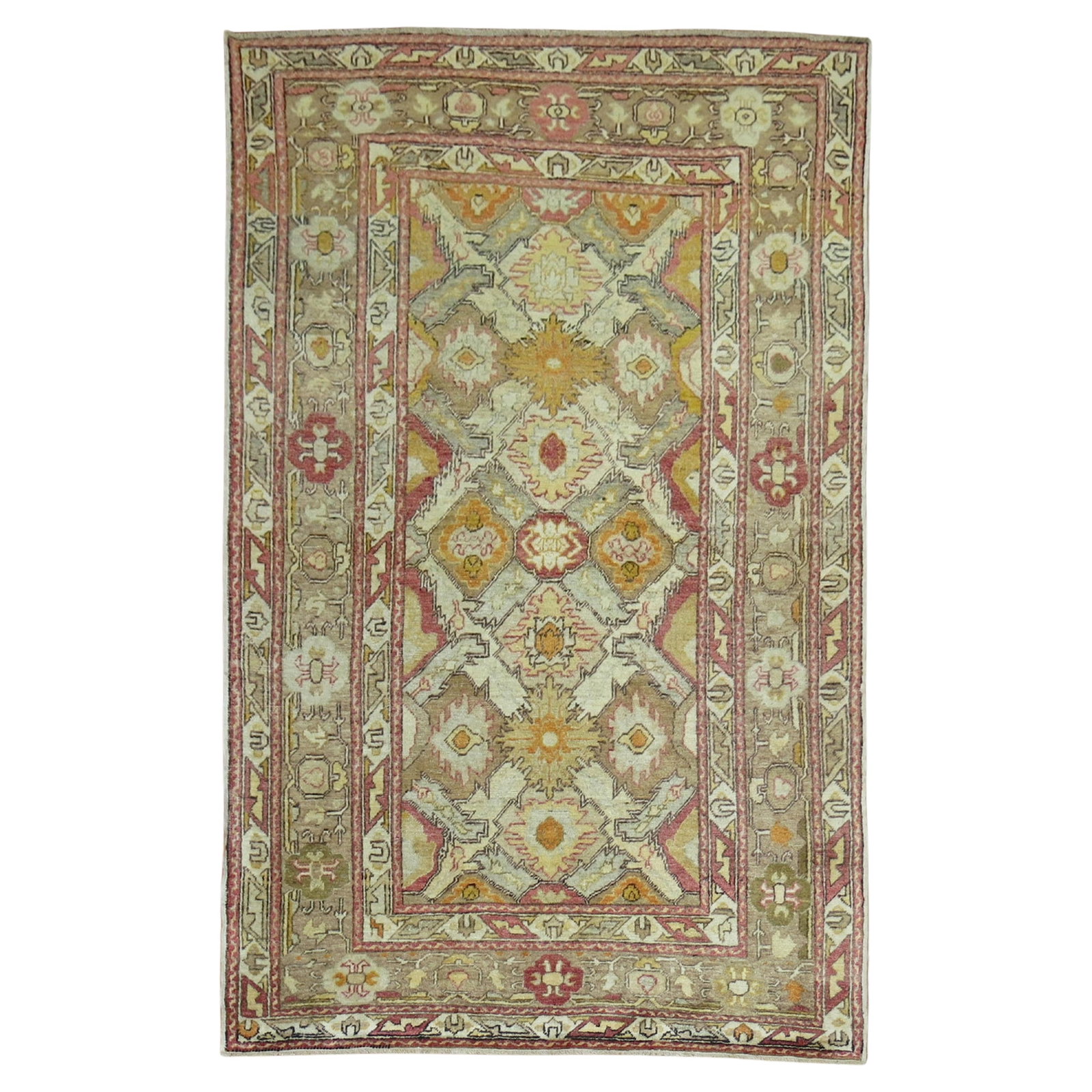 Antique Turkish Sivas Hand-Woven Wool Accent Rug 50 x 75: Antique Turkish Sivas Hand-Woven Wool Accent Rug 50 x 75 Enhance your space with this exquisite Antique Turkish Sivas Accent Size Rug, hand-woven from high-quality wool. This early 20th-century piece 