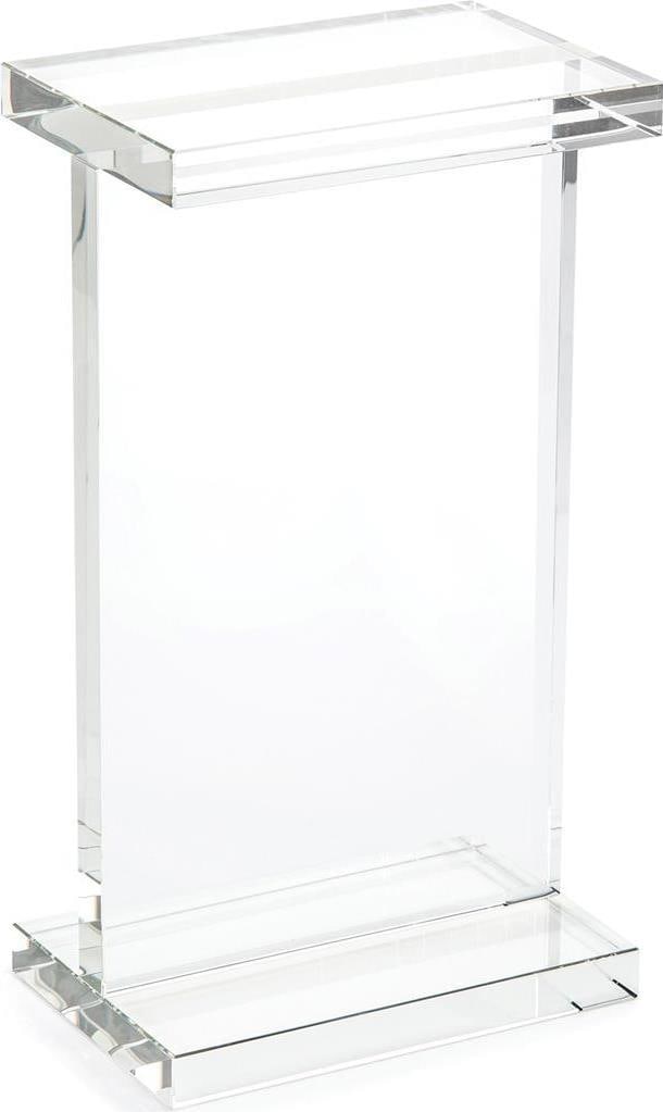 John-Richard Contemporary Crystal Martini Table 22H x 12W x 8D: John-Richard Contemporary Crystal Martini Table 22H x 12W x 8D Elevate your space with the Traditional Crystal Martini Table, a stunning piece by John-Richard. This contemporary-style rectangular tabl
