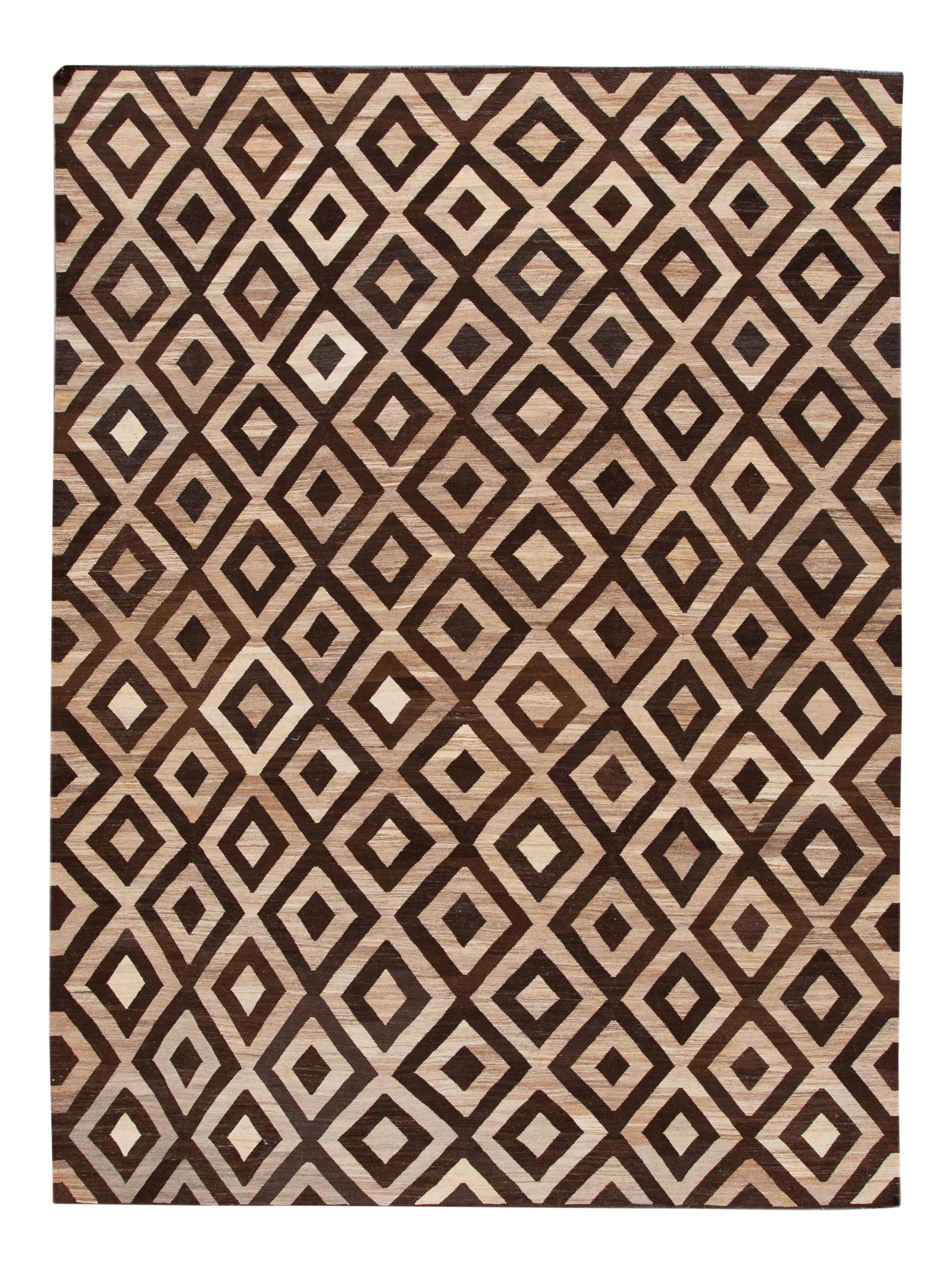 Stunning 21st Century Turkish Kilim Wool Rug 10'1 x 14' Modern Design: Stunning 21st Century Turkish Kilim Wool Rug 10'1 x 14' Modern Design Elevate your space with this stunning 21st Century Contemporary Turkish Kilim Wool Rug. Hand-knotted from high-quality wool, this 