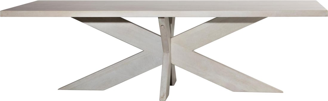 Whitewash Mango Wood Dining Table for 8: Whitewash Mango Wood Dining Table for 8 Elevate your dining experience with this Modern Mango Wood Dining Table, designed to comfortably seat eight guests. Crafted with a stunning antique whitewash se
