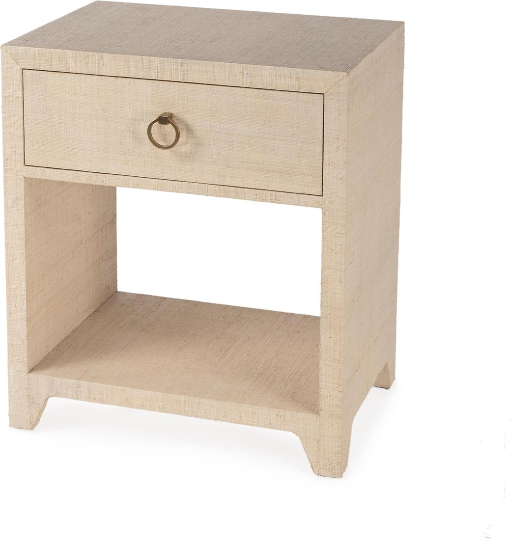Butler Bar Harbor Traditional Beige Nightstand MDF Oak Veneer (1 of 9)