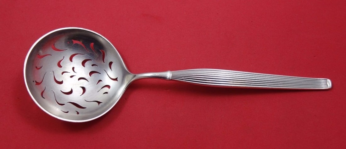 Frigast Savoy Sterling Silver Pierced Serving Spoon 8.5" (1 of 1)
