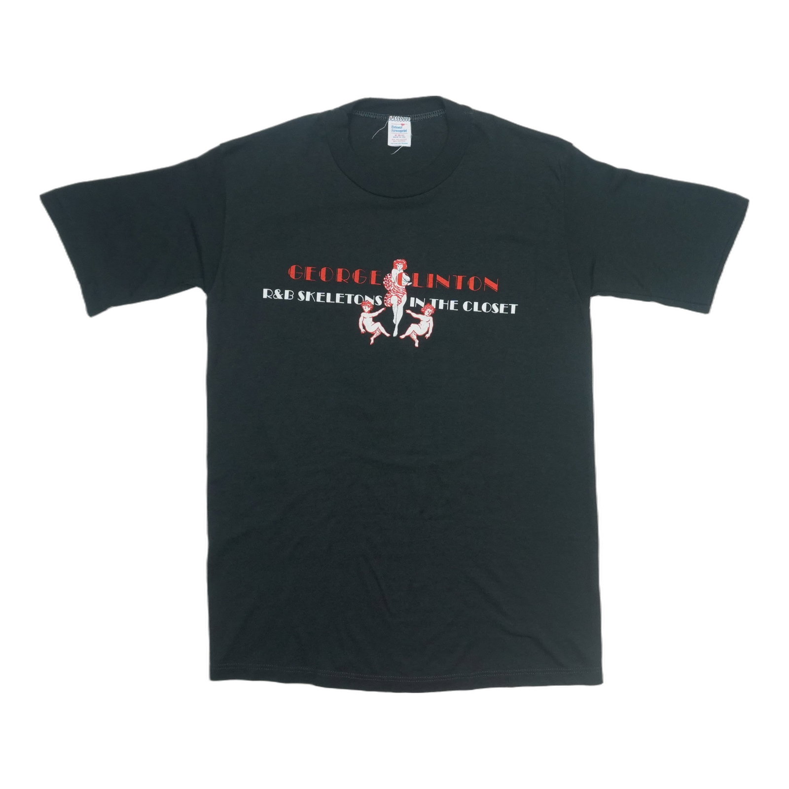 Vintage 1986 George Clinton Skeletons In The Closet Black Shirt (1 of 4)