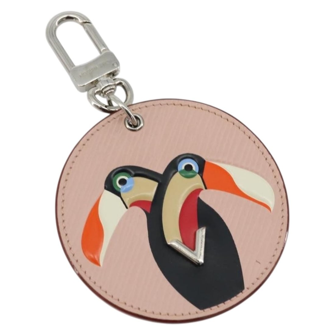 Louis Vuitton Epi Leather Pink Exotic Birds Charm M67186: Louis Vuitton Epi Leather Pink Exotic Birds Charm M67186 This Louis Vuitton Epi Exotic Birds Charm in pink is crafted from Epi leather and features a playful bird motif. Designed as a stylish accessor