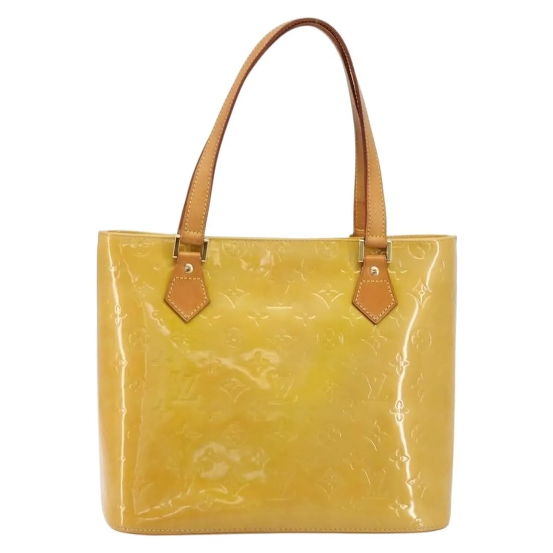 Louis Vuitton Houston Monogram Vernis Patent Leather Handbag: Louis Vuitton Houston Monogram Vernis Patent Leather Handbag This Louis Vuitton Houston Handbag features the iconic Monogram Vernis design in beige patent leather. The bag is crafted for women and mad