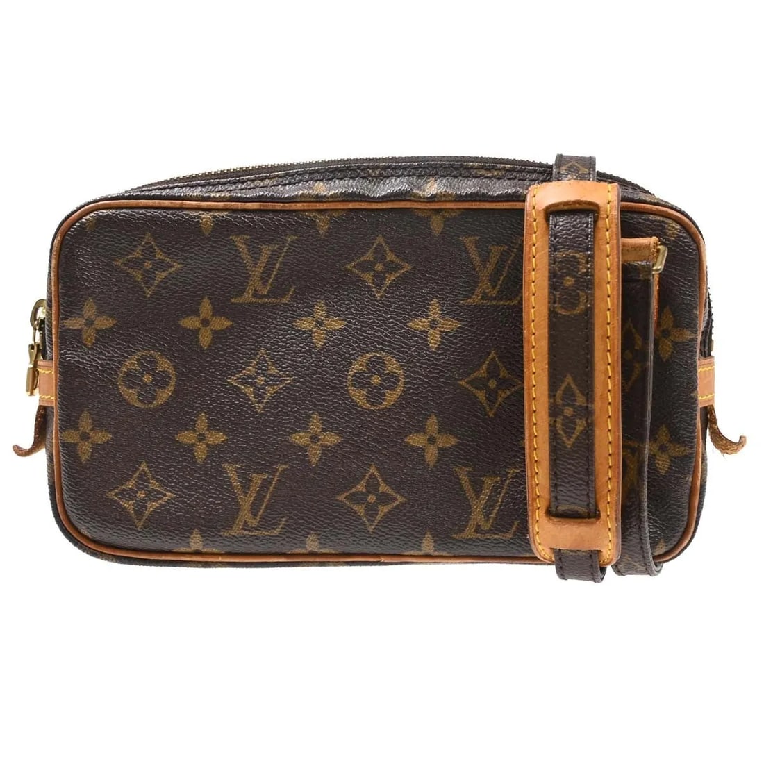 Louis Vuitton Pochette Marly Bandouliere Brown Canvas Shoulder Bag: Louis Vuitton Pochette Marly Bandouliere Brown Canvas Shoulder Bag Louis Vuitton Pochette Marly Bandouliere in brown monogram canvas. This shoulder bag is made in France and is presented in good condi