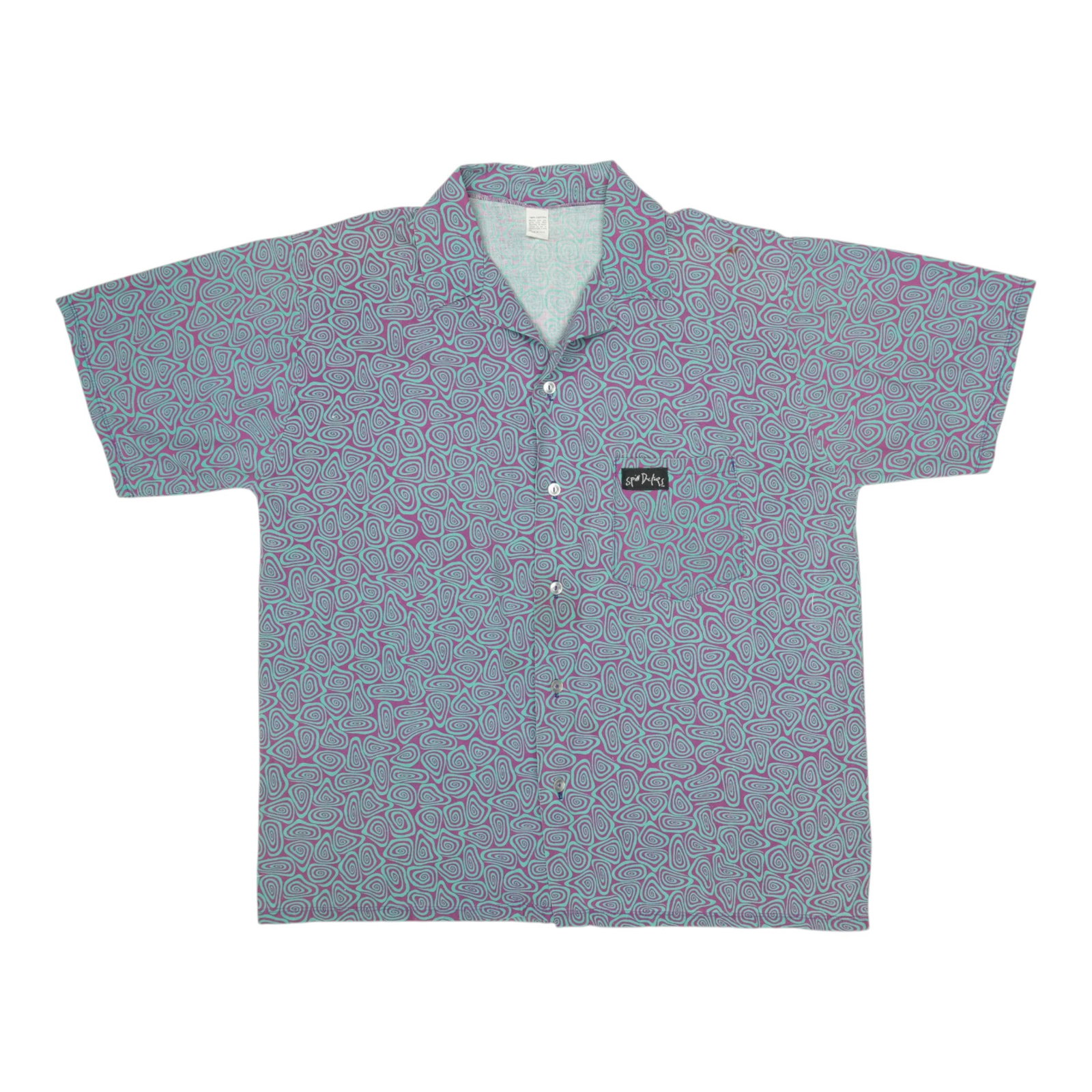 Vintage 1990s Spin Doctors Blue Cotton Graphic Shirt Extra Large (1 of 5)