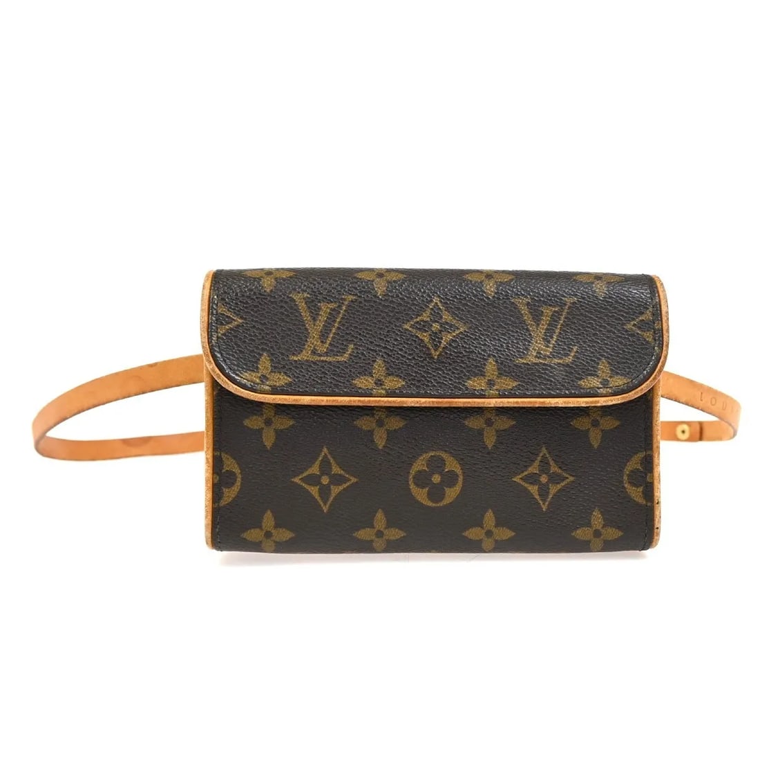 Louis Vuitton Florentine monogram canvas waist bag: Louis Vuitton Florentine monogram canvas waist bag This Louis Vuitton Florentine Waist Bag features the iconic monogram canvas in brown leather. Designed for women, it offers a compact and functional 