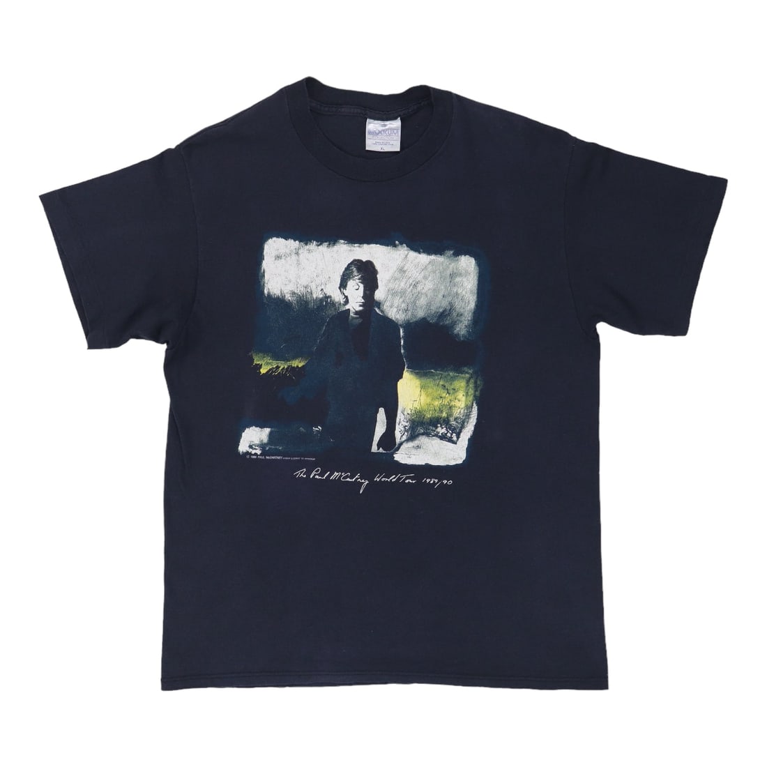 Vintage 1989 Paul McCartney Concert T-Shirt Black Cotton XL (1 of 6)