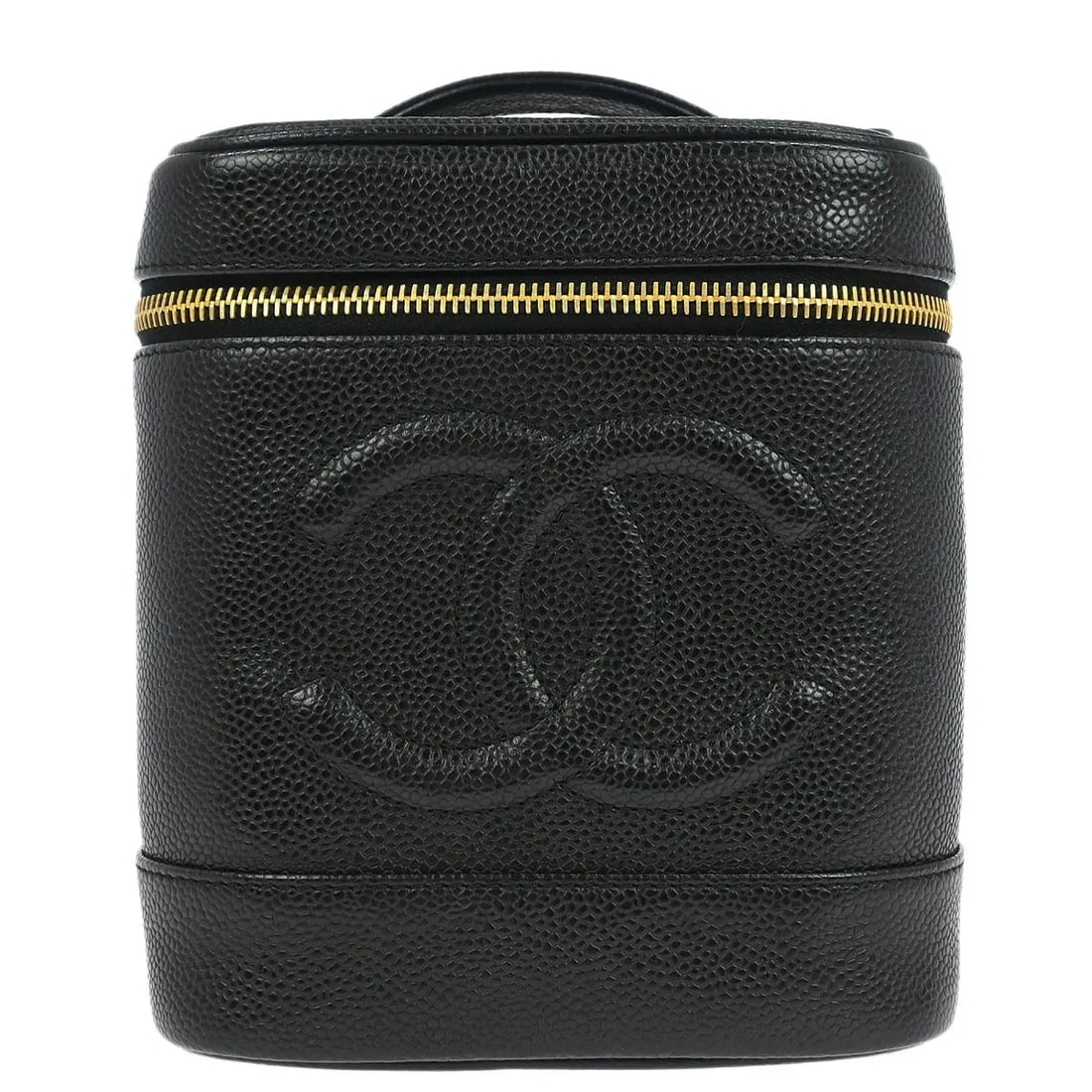 Black Leather Vintage Timeless Cosmetic Bag by Chanel (1 of 10)