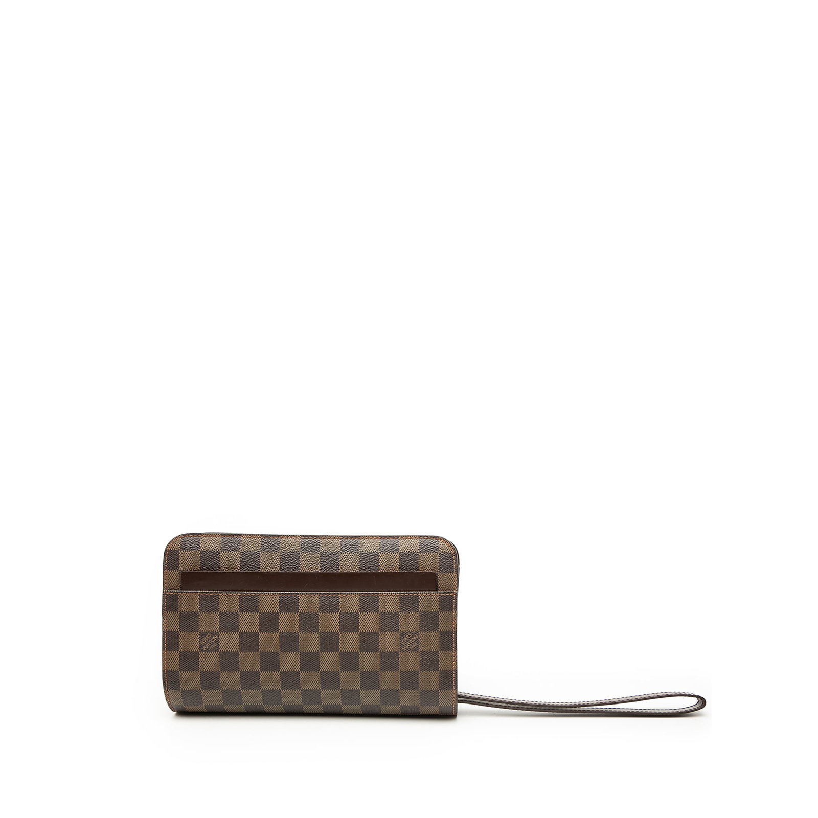 Louis Vuitton Damier Ebene Saint Louis Brown Canvas Wristlet Pouch (1 of 7)
