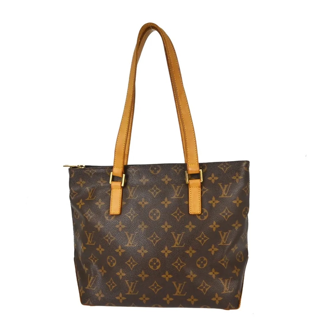Louis Vuitton Cabas Piano Brown Canvas Handbag: Louis Vuitton Cabas Piano Brown Canvas Handbag Louis Vuitton Cabas Piano handbag in brown monogram canvas. This women's bag is made in France and is presented in fair condition with visible wear, incl