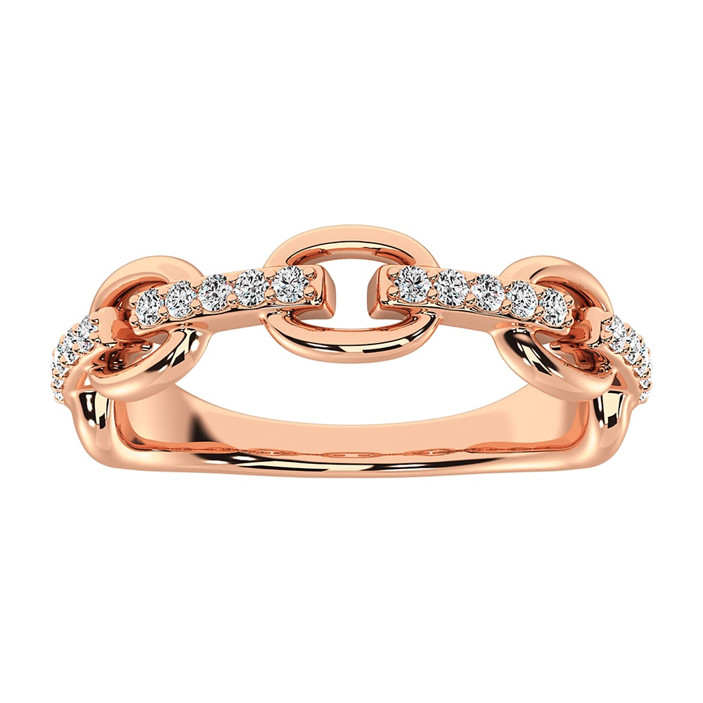 10K Rose Gold 1/5 Ct.Tw. Diamond Fashion Ring: 10K Rose Gold 1/5 Ct.Tw. Diamond Fashion Ring 10k Rose Gold Stone Color: G-h Stone Clarity: I1 Each ring is presented in standard size 6.5. Complimentary resizing is available between sizes 510 (in 1/