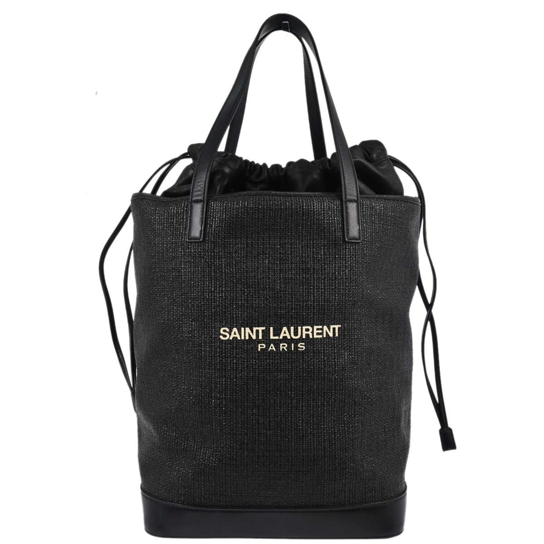 Saint Laurent Teddy black calfskin tote handbag with pouch GAB551595.1218 (1 of 18)