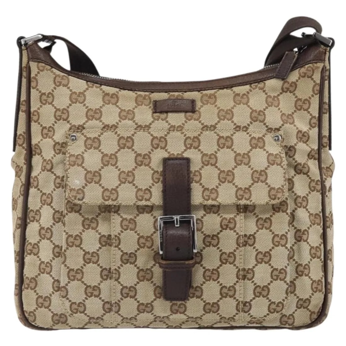 Gucci Vintage Shoulder Bag Beige GG Canvas Leather Italy: Gucci Vintage Shoulder Bag Beige GG Canvas Leather Italy This Gucci vintage shoulder bag features the classic GG canvas and leather construction in beige. Designed for women, it offers a spacious inte