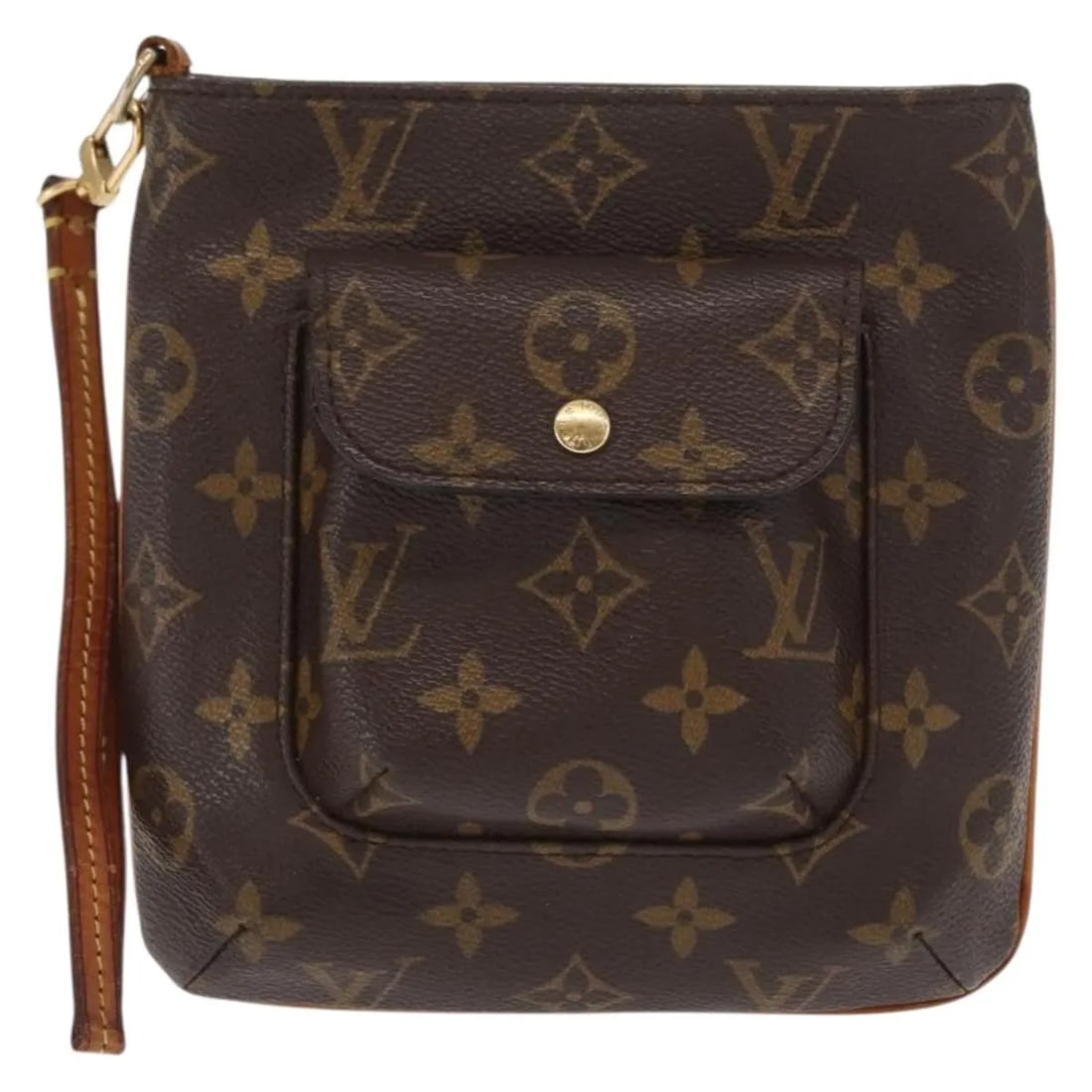 Louis Vuitton Monogram Canvas Wristlet Clutch Partition 17cm: Louis Vuitton Monogram Canvas Wristlet Clutch Partition 17cm This pre-owned Louis Vuitton Partition Wristlet Clutch features the classic Monogram canvas in brown. Designed for female users, it offers 