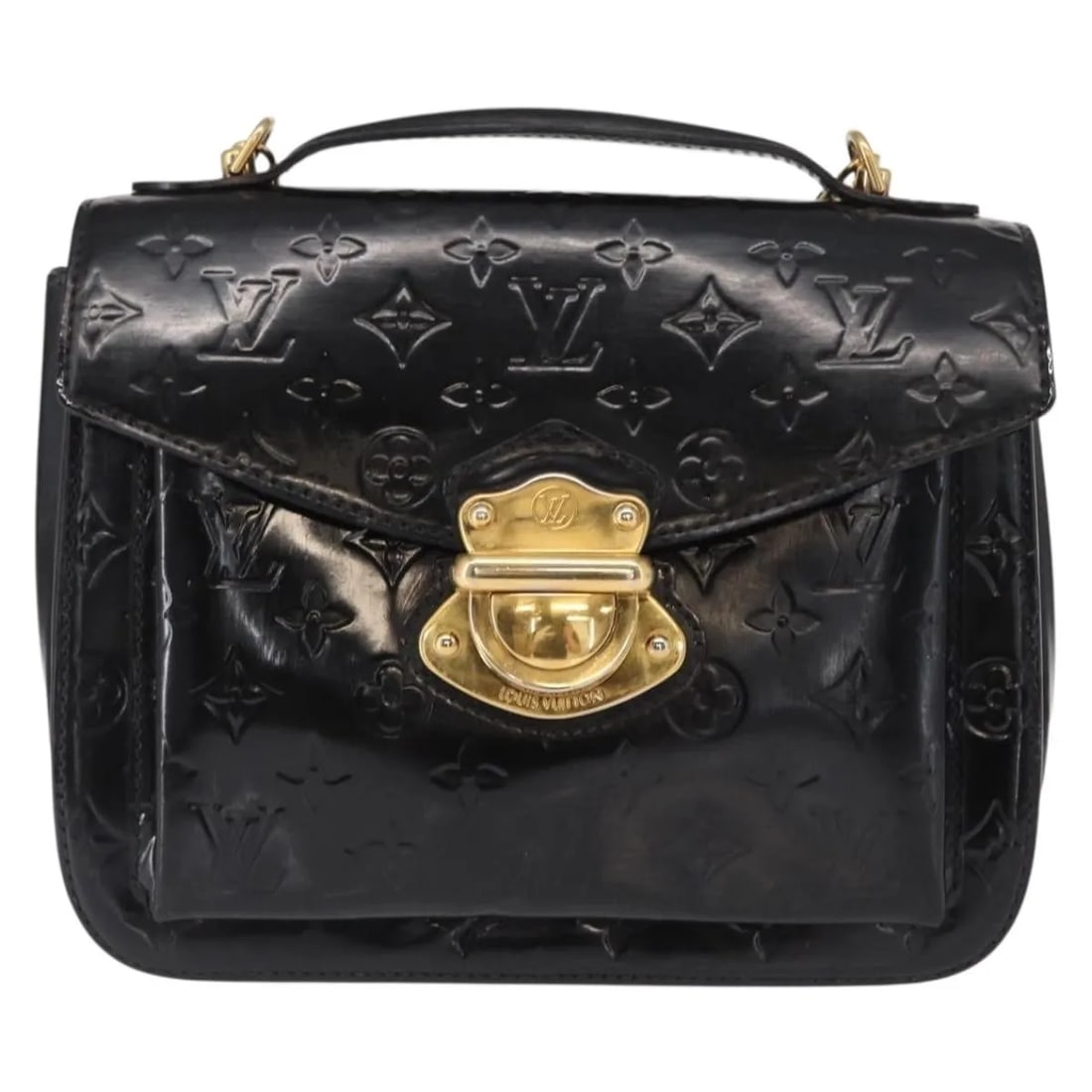 Louis Vuitton Mirada black patent leather shoulder bag: Louis Vuitton Mirada black patent leather shoulder bag Louis Vuitton Mirada Monogram Vernis handbag in black patent leather. Made in France, this women's bag is presented in good condition with visibl