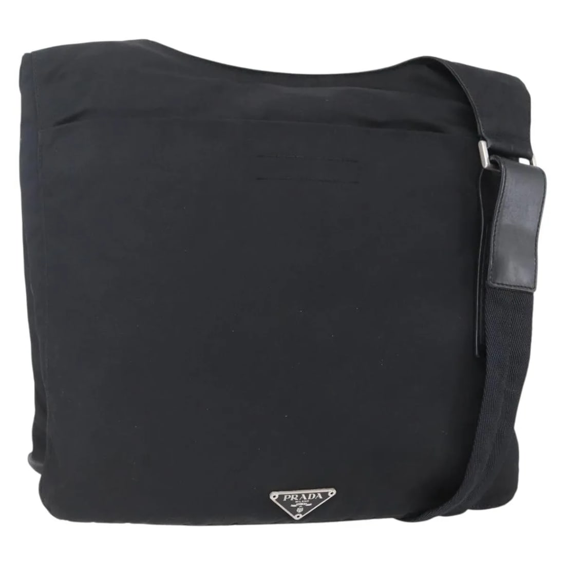 Prada Black Quilted Tessuto Nylon Zip Messenger Bag (1 of 18)