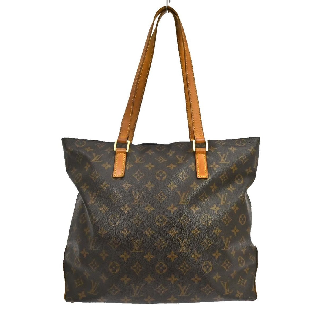 Louis Vuitton Cabas Mezzo Monogram Canvas Tote M51151 TH0061: Louis Vuitton Cabas Mezzo Monogram Canvas Tote M51151 TH0061 Vintage Louis Vuitton Cabas Mezzo tote bag in brown Monogram canvas with leather trim and double handles. This zip-top tote features a brow