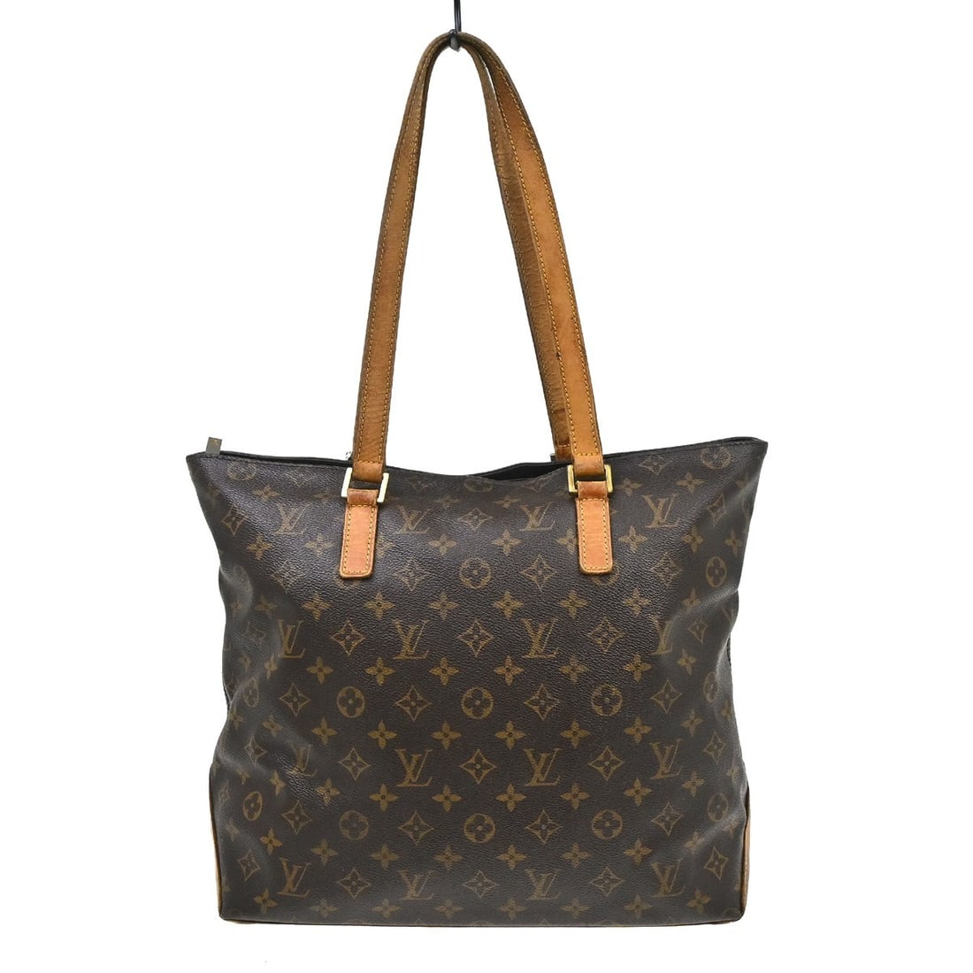 Louis Vuitton Cabas Mezzo Monogram Canvas Tote M51151: Louis Vuitton Cabas Mezzo Monogram Canvas Tote M51151 Vintage Louis Vuitton Cabas Mezzo tote bag in brown Monogram canvas and leather with double handles and a zip closure. The bag features a brown ca