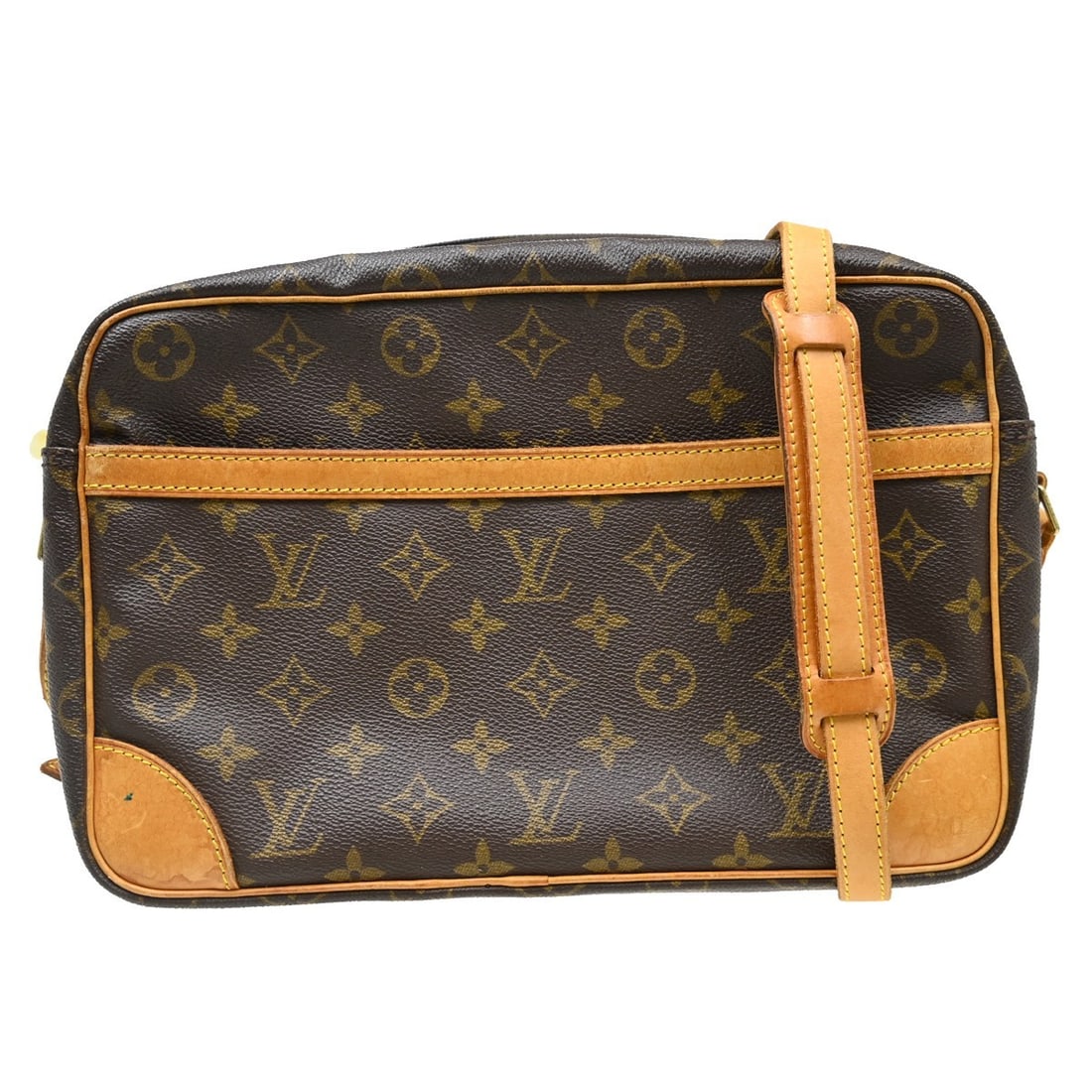 Louis Vuitton Trocadero 30 Monogram Canvas Crossbody Bag M51272: Louis Vuitton Trocadero 30 Monogram Canvas Crossbody Bag M51272 Vintage Louis Vuitton Trocadero 30 shoulder bag in brown Monogram canvas with a leather crossbody strap. This women's bag features an ex